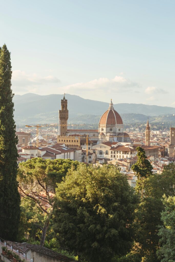 View of a famous church in Florence
