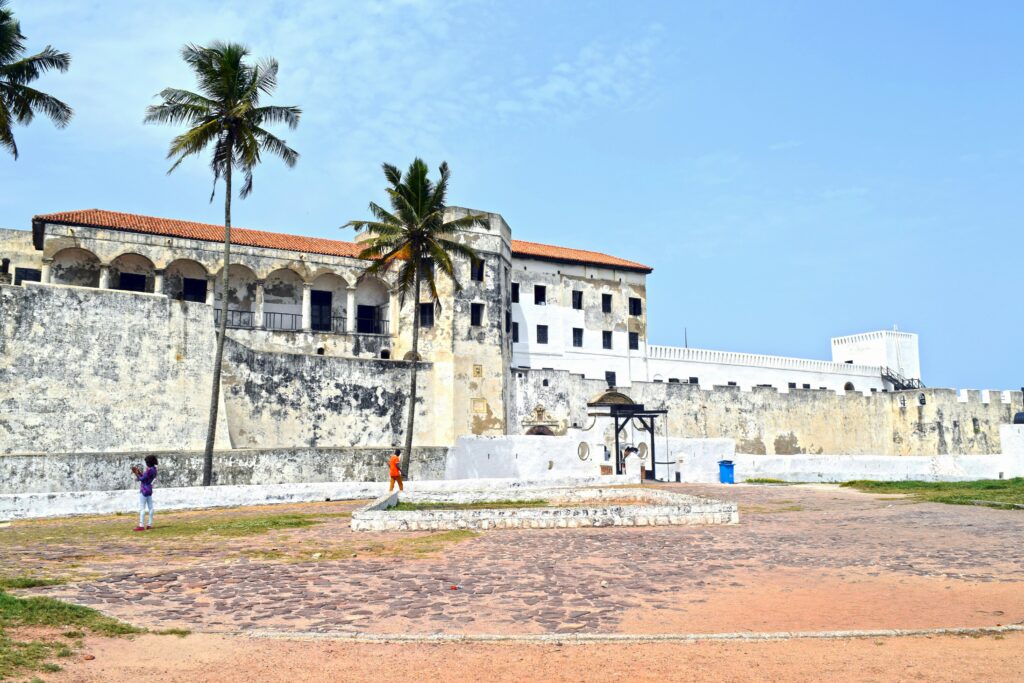 View on castle Elmina in Ghana